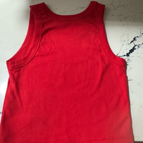 Olivia Rodrigo crop top Red “All American B “.  Size Large - Picture 2 of 2